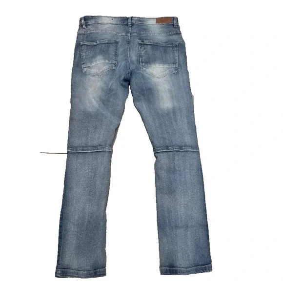 TRACK 23 Skinny Fit Men's Y2K Jeans 36x32 Blue A004251 - Picture 3 of 8